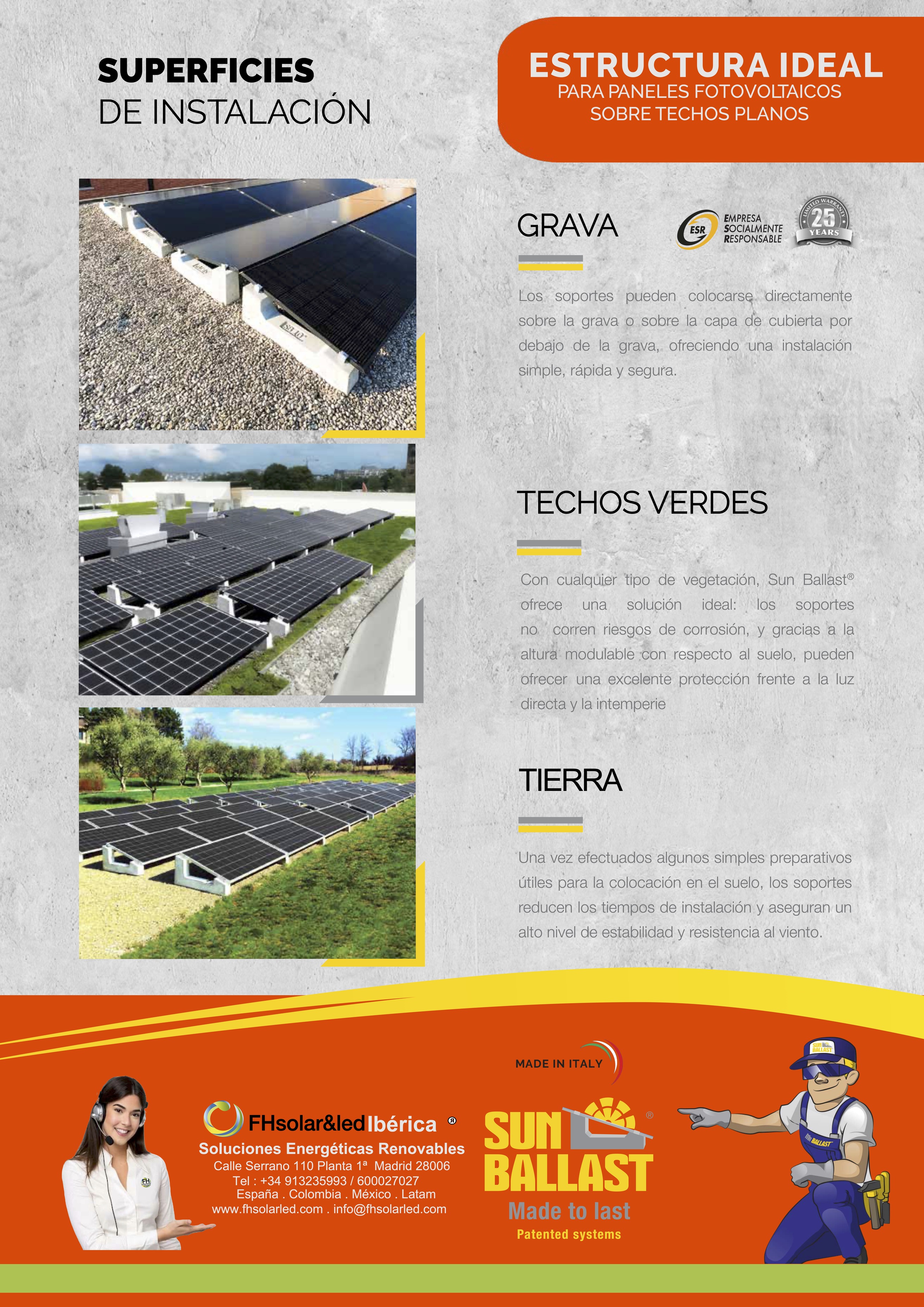 ESTRUCTURA IDEAL PARA PANELES FOTOVOLTAICOS SOBRE TECHOS PLANOS  2