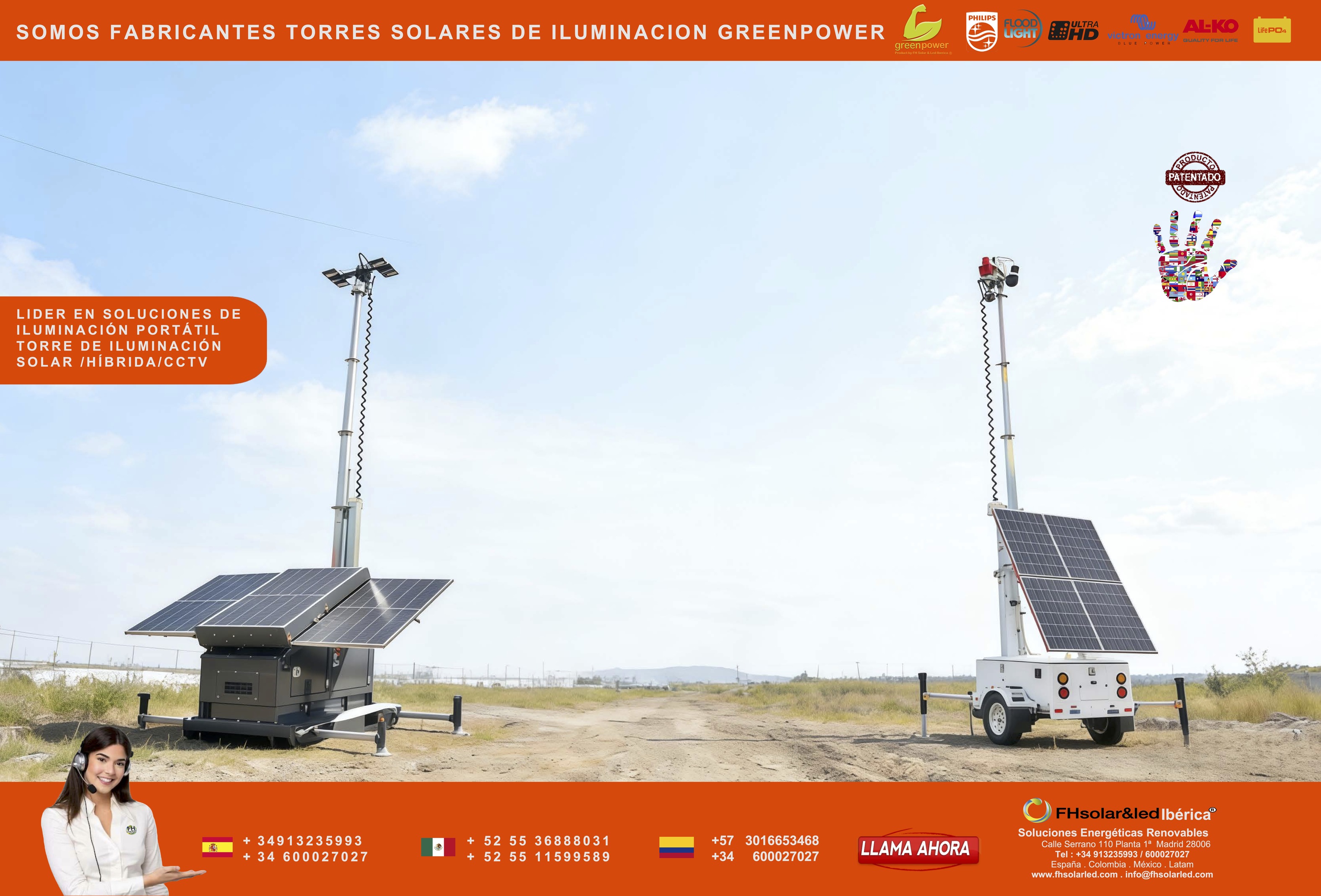 TORRES SOLARES DE VIDEOVIGILANCIA CCTV  GREENPOWER 3