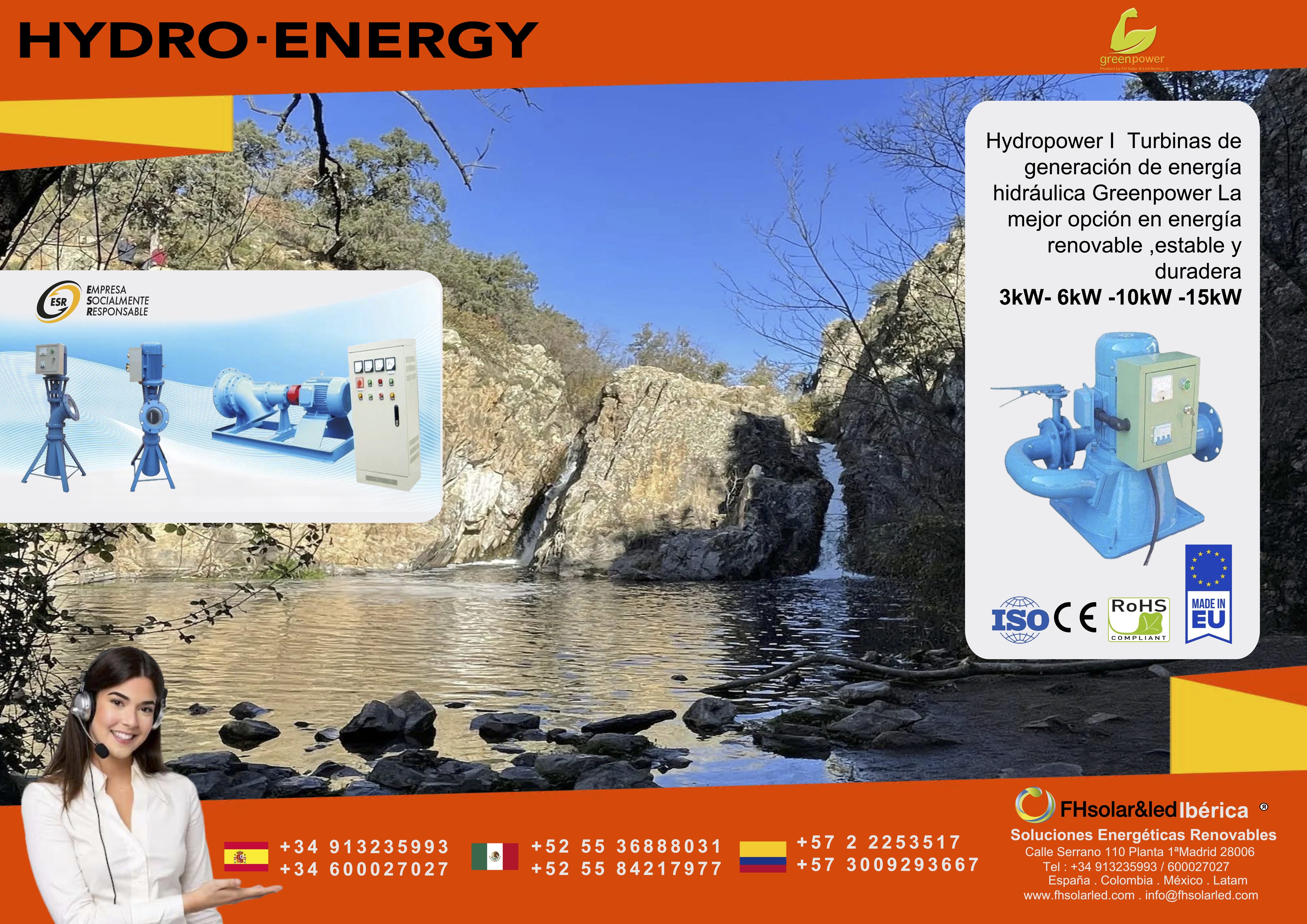 MINICENTRALES DE GENERACIÓN DE ENERGIA HIDRÁULICA GREENPOWER 3