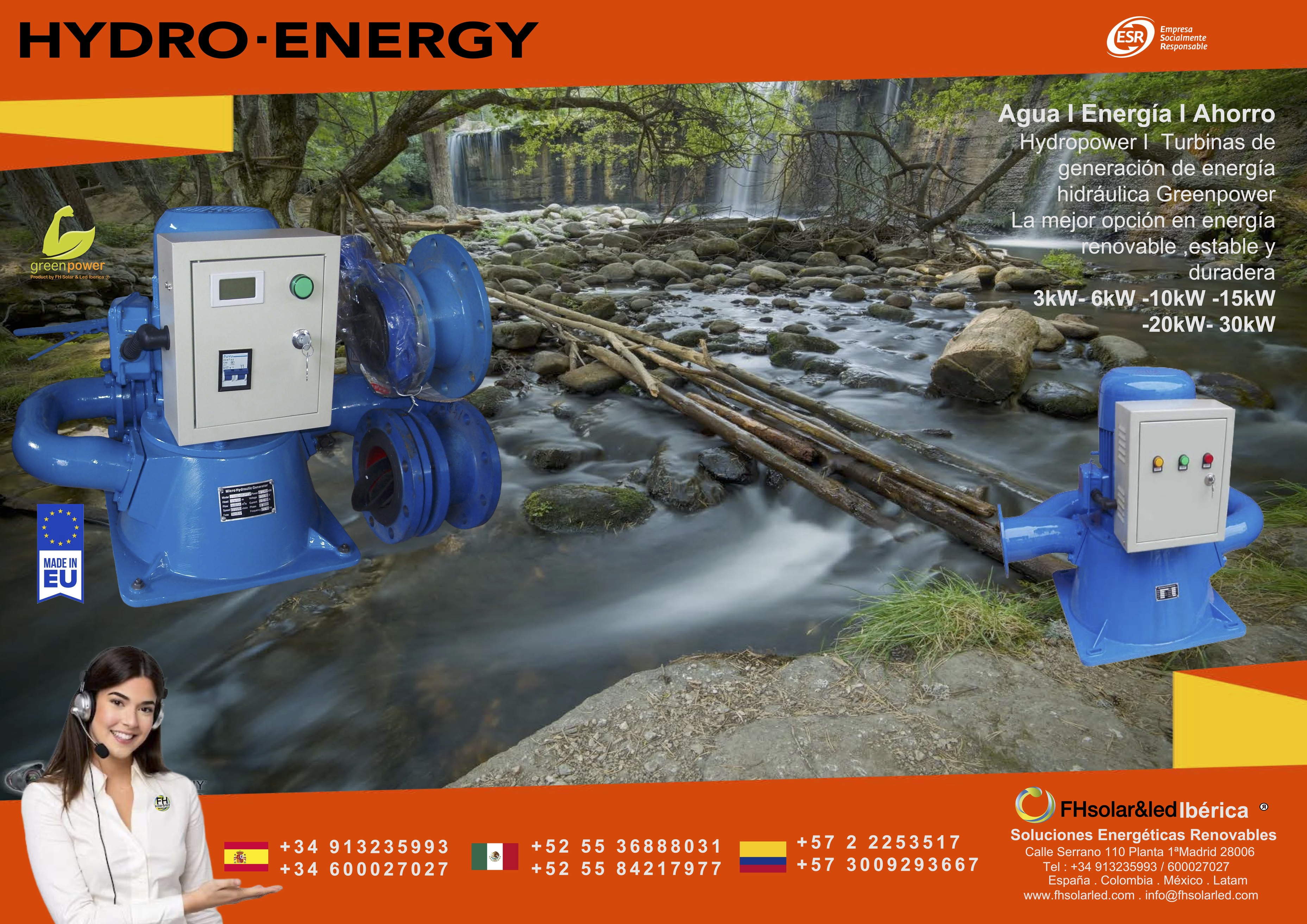 MINICENTRALES DE GENERACIÓN DE ENERGIA HIDRÁULICA GREENPOWER 2