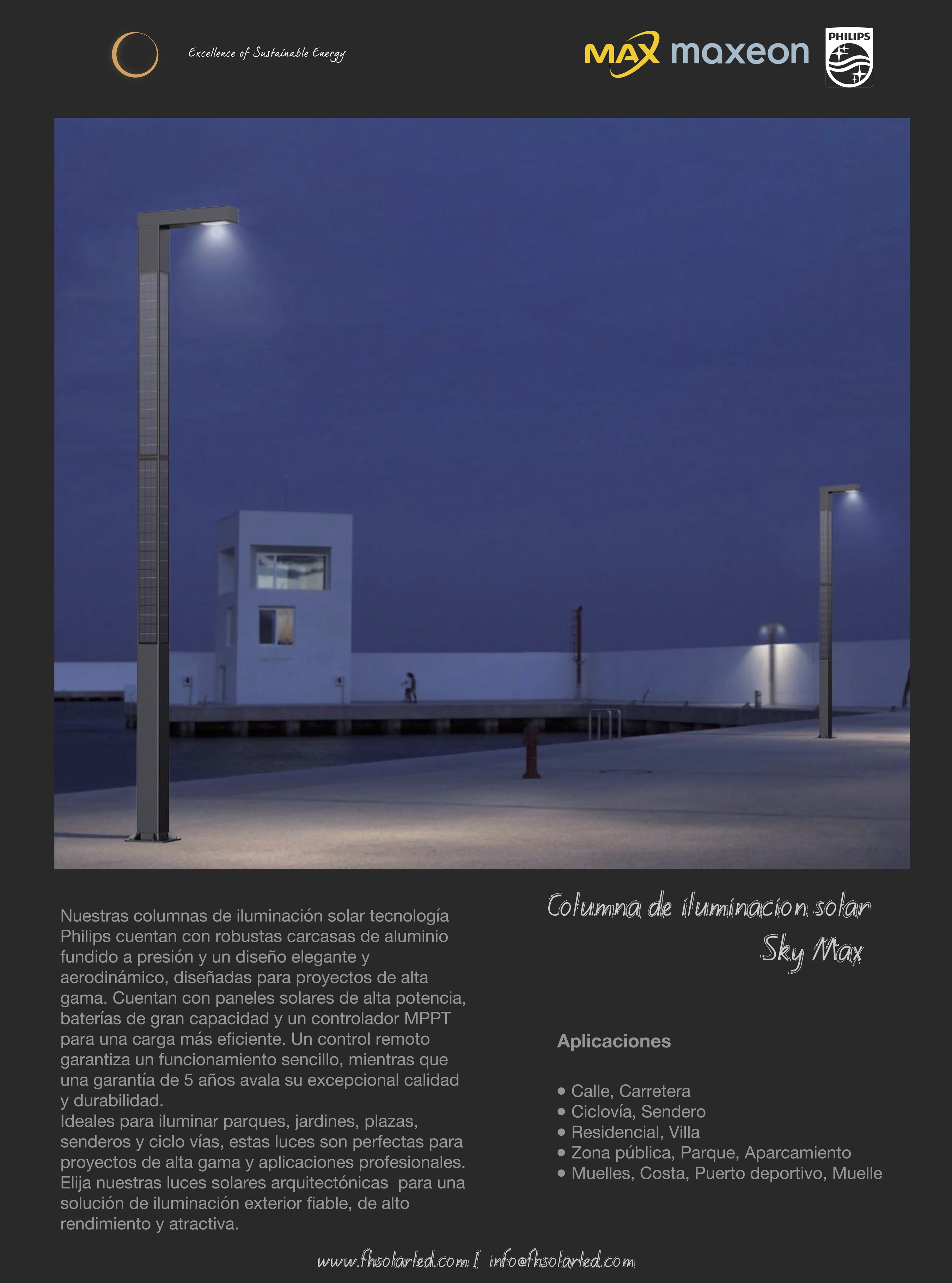 ILUMINACIÓN ARQUITECTÓNICA  SOLAR LED  SKY MAX  3