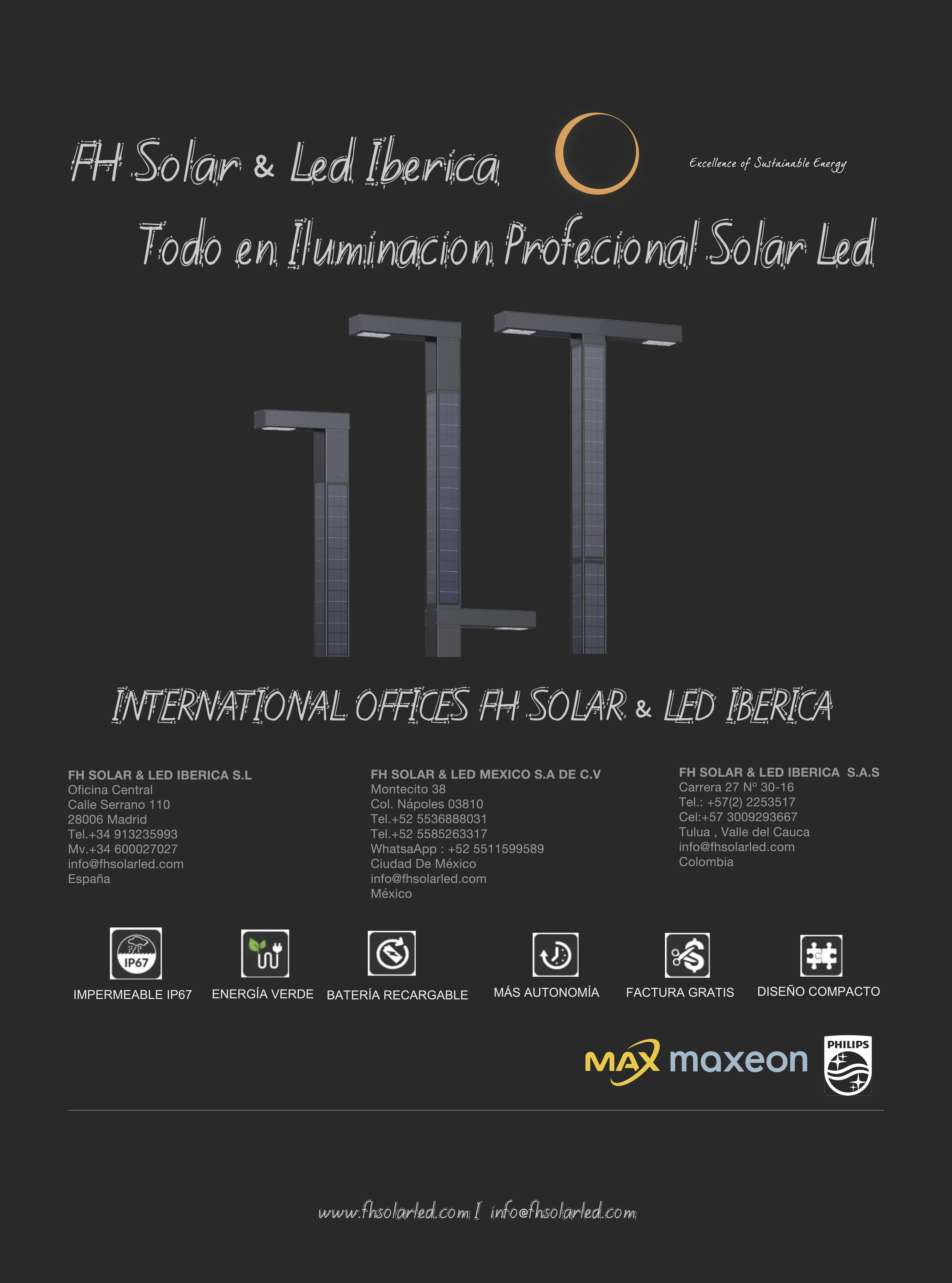 ILUMINACIÓN ARQUITECTÓNICA  SOLAR LED  SKY MAX  4