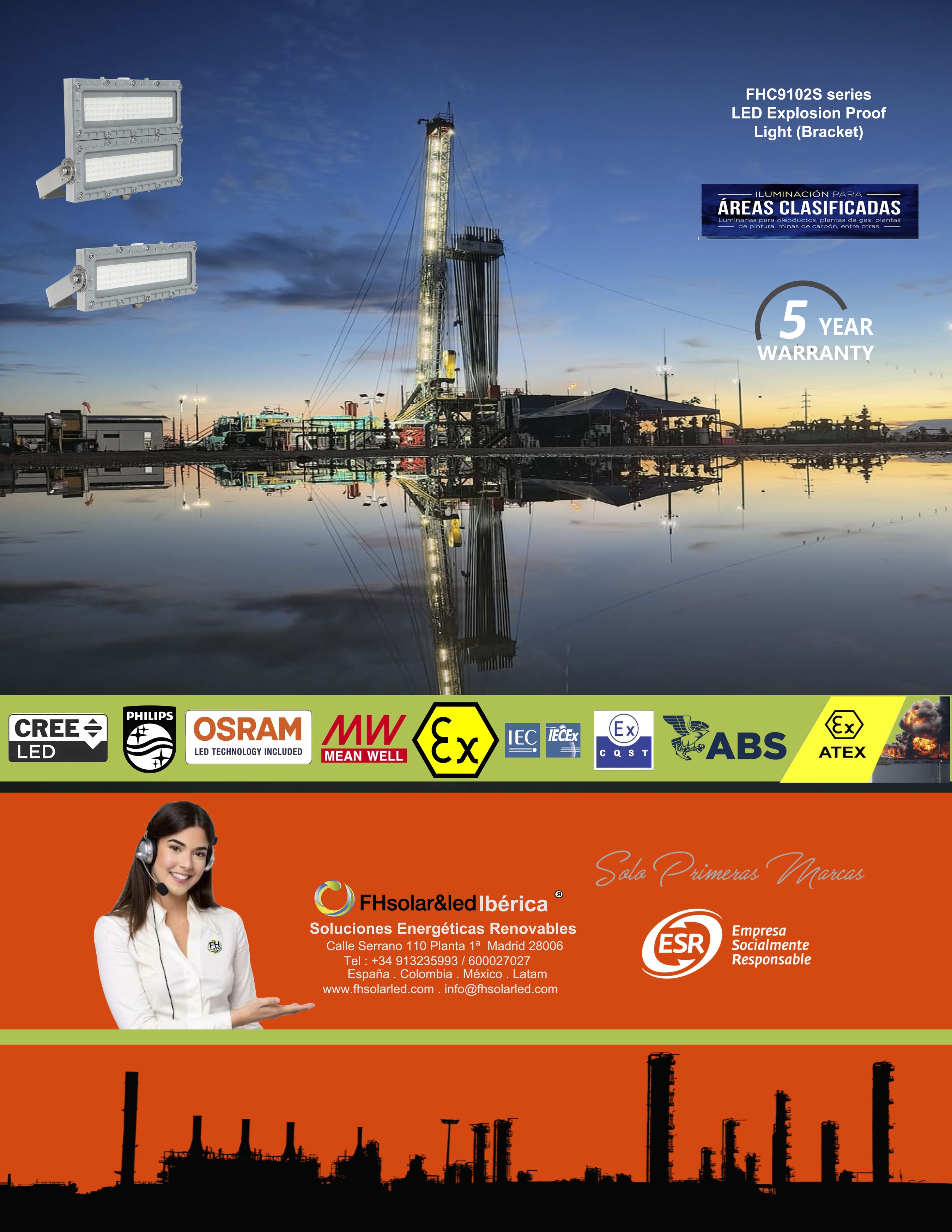 LUMINARIAS LED  PARA ÁREAS CLASIFICADAS Ex -ANTIEXPLOSION LED