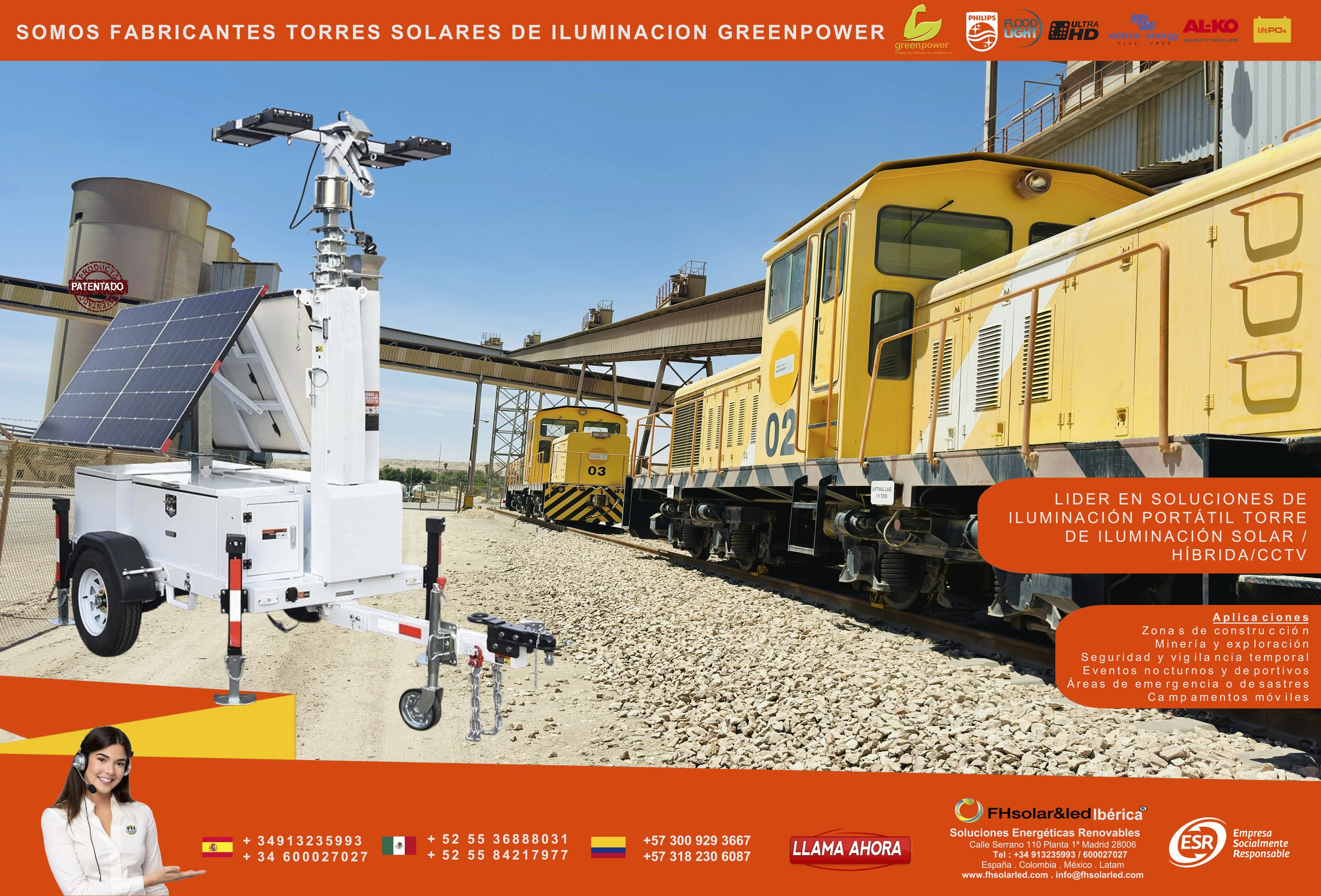 TORRES SOLARES DE ILUMINACIÓN LED GREENPOWER 4