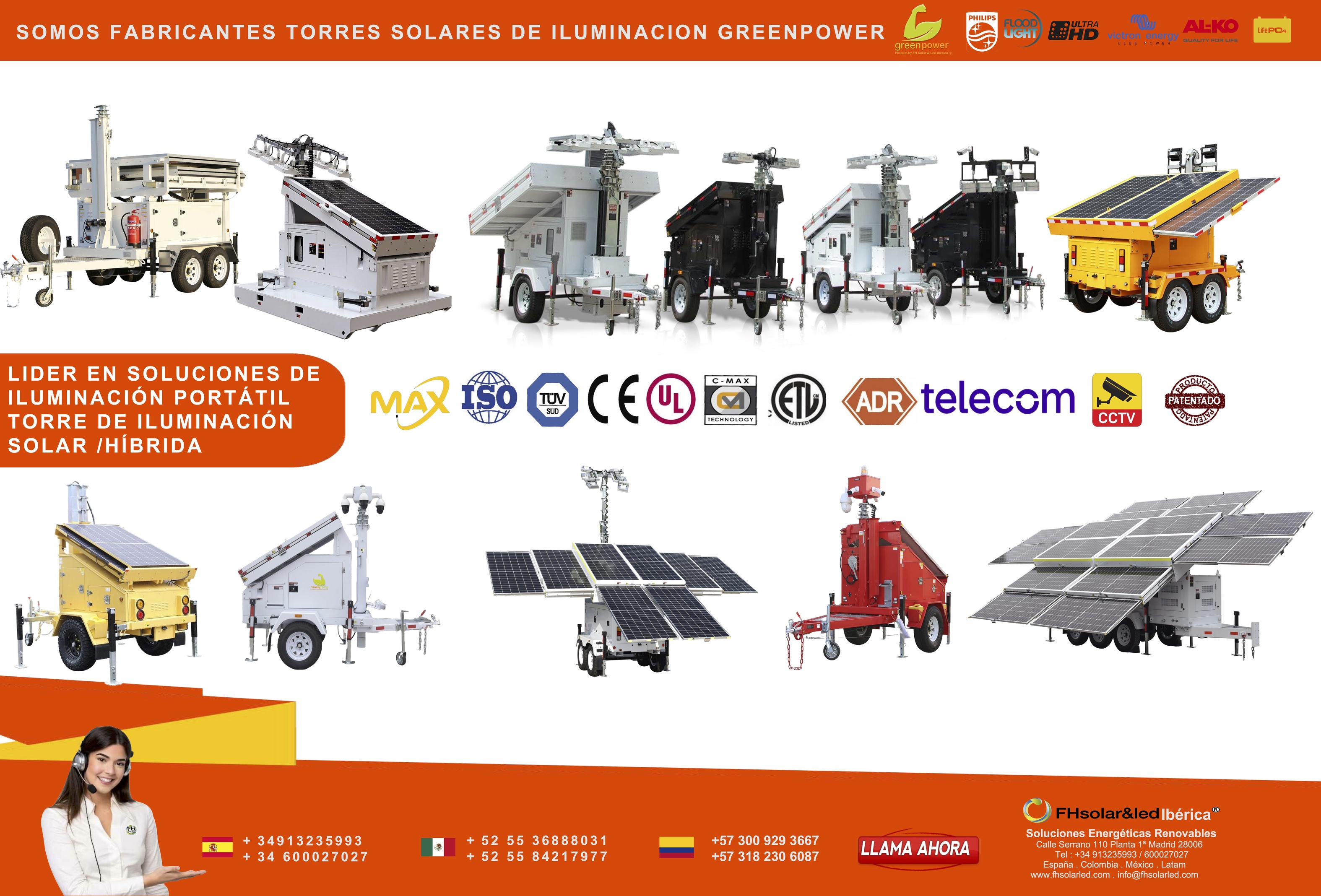 TORRES SOLARES DE ILUMINACIÓN LED GREENPOWER